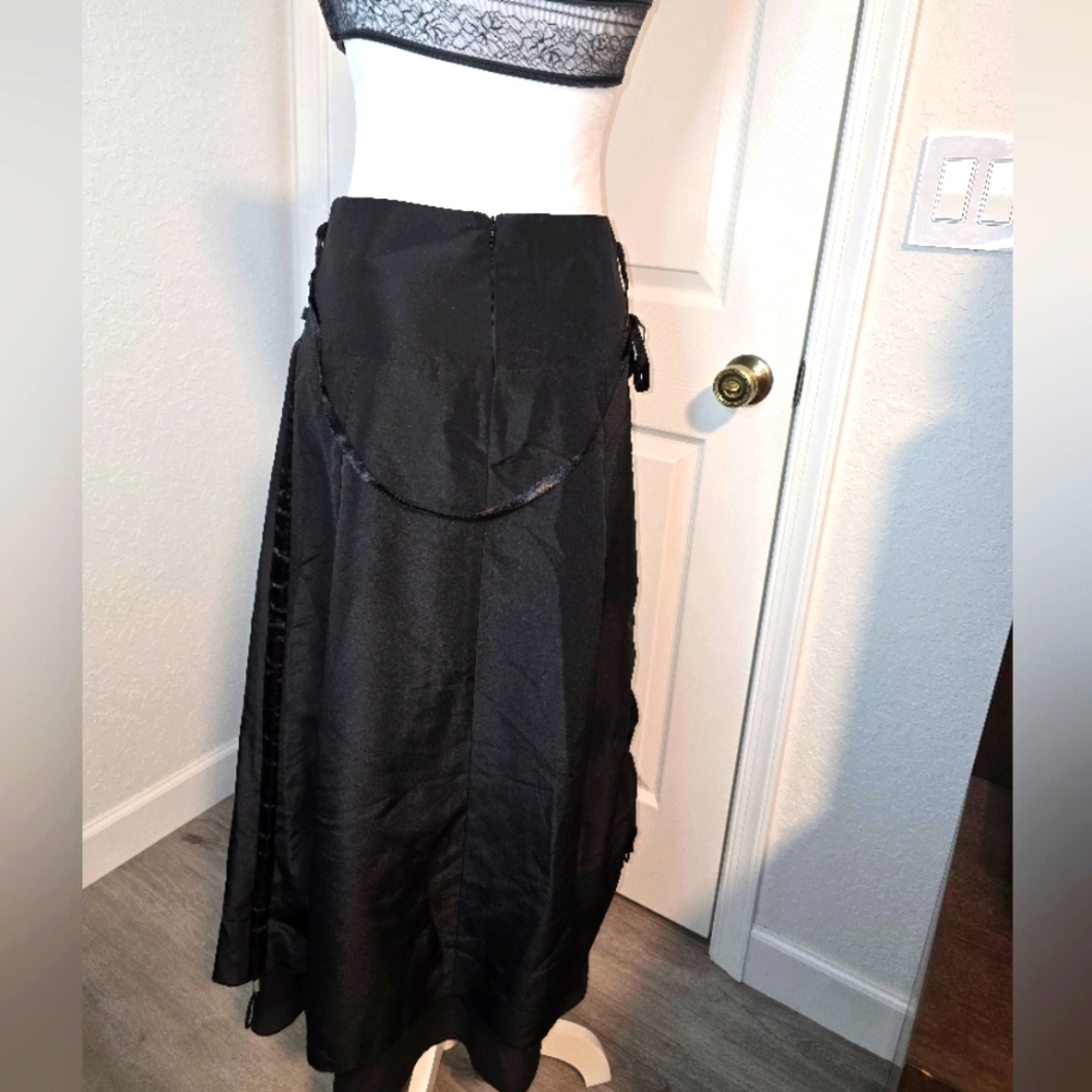 Promod Black Bubble Wrap Maxi Skirt. Size S - Picture 10 of 14